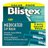 Blistex Medicated Lip Balm Kit Com 3 Protetores Labiais
