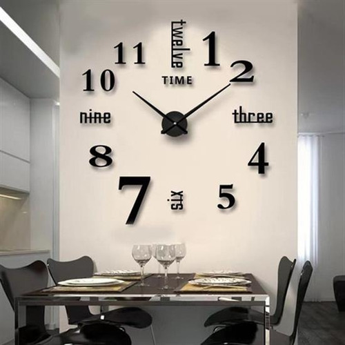 Reloj De Pared Adhesivo 3d Moderno Para Decoración