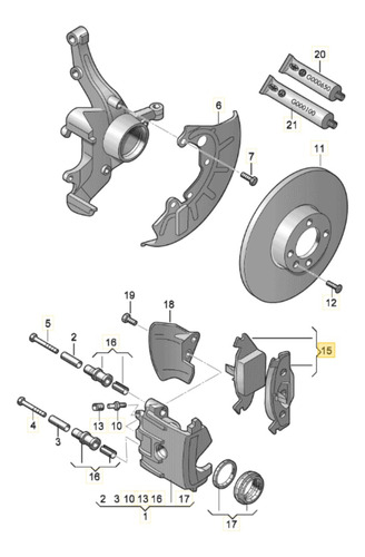 Pastilla Freno Vw Bora Golf Iv Passat Fox Suran New Beattle Foto 2
