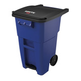 Rubbermaid® Bote Para Basura Con Pedal 246 Lt, Ruedas Y Tapa Color Azul