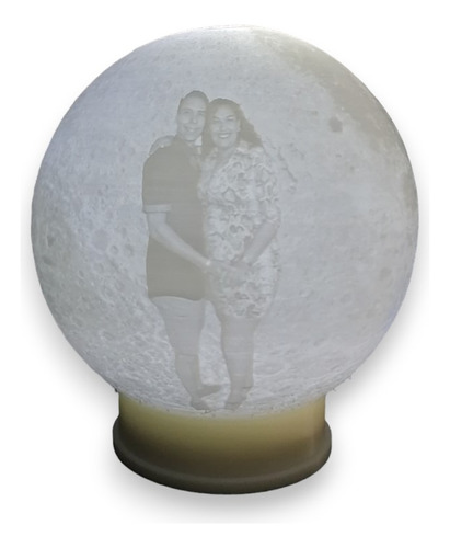 Lampara De Luna Personalizada Impresa En 3d