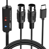 Cable Midi Lekato, Midi A Usb C, Interfaz Midi De Tipo C, En