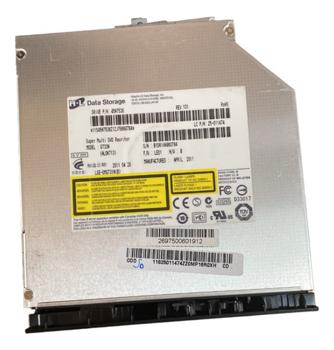 Drive Dvd/cd Rw Sata Original Notebook Lenovo G475 Gt33n