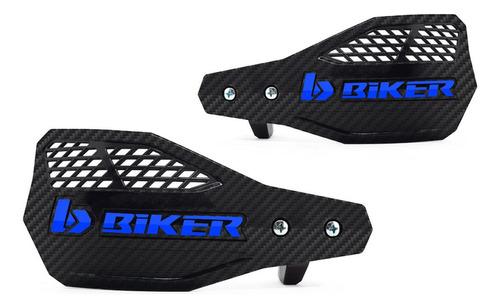 Protetor De Mão Biker Carbon A1r Preto/azul Moto Cross