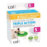 Catit Filtro Triple Acción Pack 5 Unidades - Fuente Bebedero