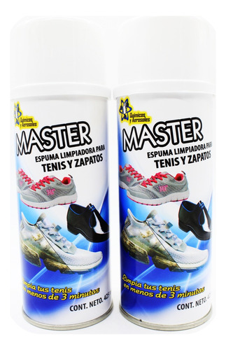 2 Pz Espuma Limpiador En Seco Tenis Zapatos Mugre 425ml