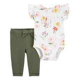 Carter´s Set 2 Piezas Body Mangas Cortas Pantalon Floral