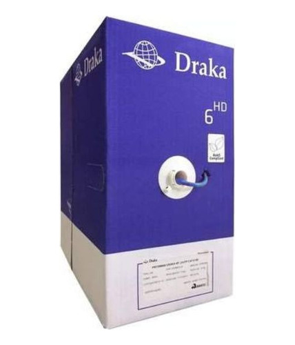 Cabo De Rede Cat6 24awg Lshz 305m Azul - Draka Prysmian