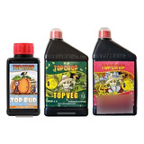 Combo Fertilizantes Top Crop Veg 1l + Bloom 1l + Bud 100ml