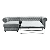 Sillon Esquinero Chesterfield Cama Chenille O Talampaya