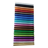 Foil Textil - Telas Colores Metalizados 6mt X 32cm