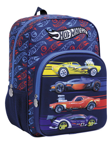 Hot wheels mochila 14 espalda -fast Azul