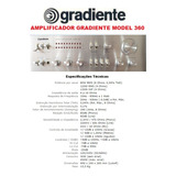 Catálogo / Folder: Amplificador Gradiente Model 360# Novo Ok