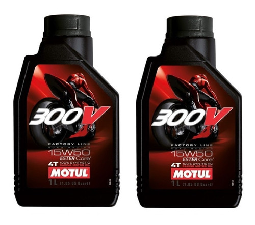 Aceite Sintetico Motul 300v 15w50 Motos Gp Competicion 2 Lts