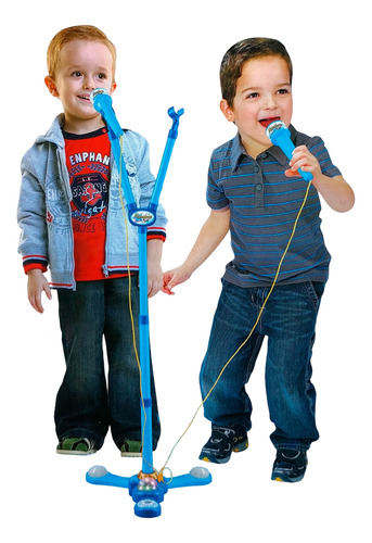 Microfono Karaoke Infantil De Pie Parlante Luz Hermoso
