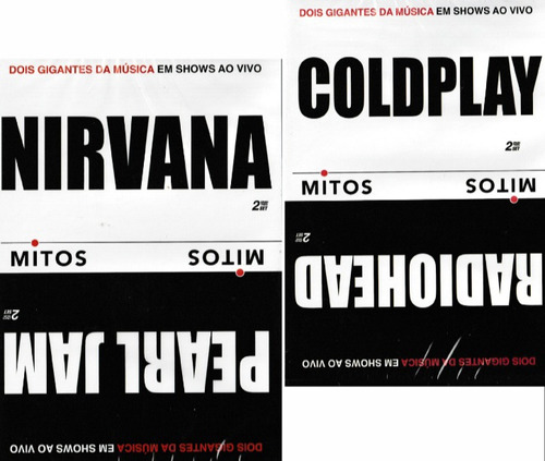 Dvds(4) Nirvana/pearl Jam + Coldplay/radiohead!!!