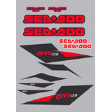 Kit Adesivo Jet Ski Sea Doo Gti 130 2010 Sd10 Vermelho