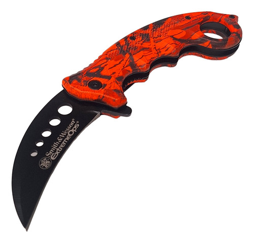 Navaja Semi Automatica Kerambit Orange Camo Cs Go