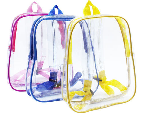 6 Mochilas Para Dulceros Fiestas Infantiles Transparentes