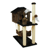 Arranhador Casa Sisal Brinquedo Gato Rede Dobravel Poste Pet