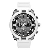 Reloj Hombre Diesel Dz4631 Color De La Correa Blanco Color Del Bisel Blanco Color Del Fondo Gris