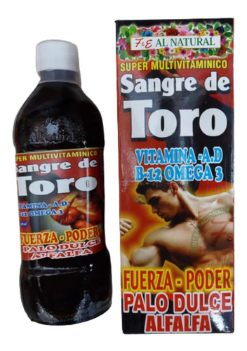 Sangre De Toro B12 Omega 3 Jarabe Natural X1 Importada Peru