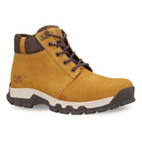 Bota Cat Hombre Piel Amarillo Outdoor 