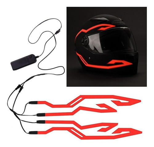 Barra Luz Led Para Casco 4 Modos Para Casco De Motocicleta