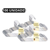 Kit100 Unidades De Cabides Transparente P/ Armário Casa Loja
