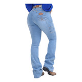 Calça Carpinteira Country Jeans Premium Com Lycra Bordada