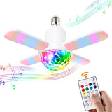 Lámpara Led Musical Bluetooth Bombilla Plegable Audiocontrol