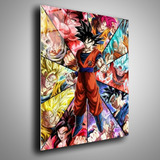 Cuadro Metálico Goku Fases Dragon Ball Art 40x60cm