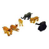 Animales De La Selva, En Pvc Por 6 Piezas, Modelo 2, 10696