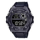 Reloj Casio Digital Mwd-100hb-1bv Para Hombre E-watch Color De La Correa Negro Color Del Bisel Negro Color Del Fondo Negro
