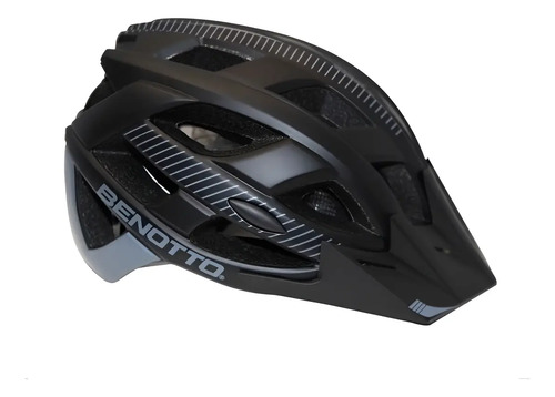 Casco Bicicleta Montaña Hb3-9 Negro Con Visera Benotto