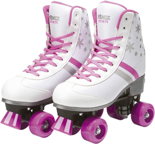 Patins Ajustavel Com 04 Rodas Rl-06 Branco 39-42 Fenix