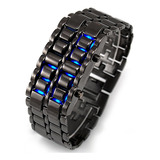 Alinker Reloj De Pulsera Cuadrado Digital Led Azul Lava De A