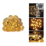 Guirnalda Led Bolas Cristal 20 Led 5mts Deco Navidad