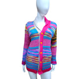 Suéter Mujer Multicolor Tejido Artesanal Gorro Ajustable 