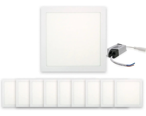 Kit 15 Painel Led 18w Plafon Embutir Branco 20x20 