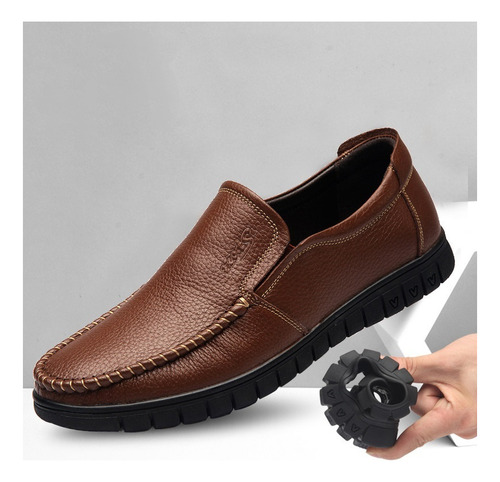 Zapatos Casual Empresas Lefse De Piel De Vaca Para Hombre