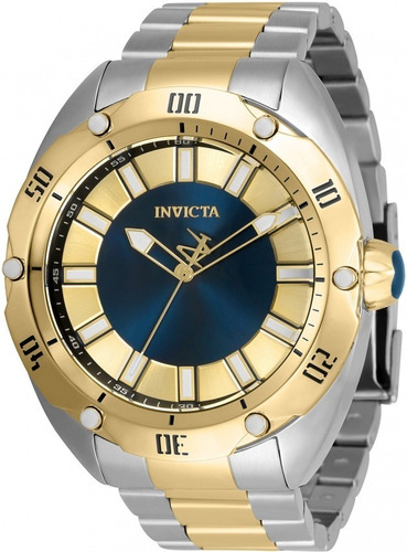 Invicta Venom 33765 50mm Original Todo Em Aço Duo Color 10x 