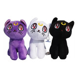 Peluche Gatita Luna Sailor Moon Color Morado Blanco Negro X1