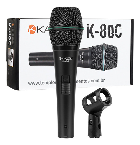 Microfone Profissional De Mão K80c Xlr Para Estúdio E Igreja