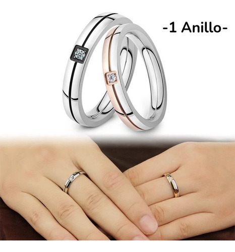 Anillos Novios Parejas De Primera Promesa Amor 1 Pieza