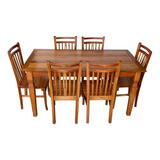 Conjunto Mesa 160x80 6 Cadeiras Madeira De Demolição Oferta