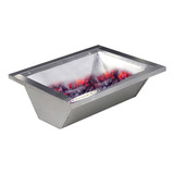 Braseiro Inox Para Churrasqueira Carvão 60x50 Cm Promoção