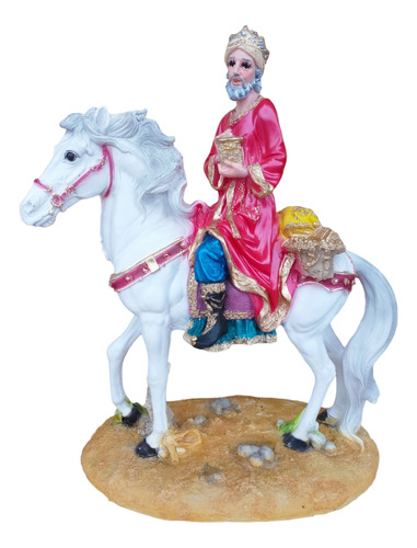 Figura De Los Reyes Magos Montados Para Nacimiento Gaspar Gr