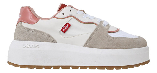 Tenis Levis Mujer Blancos Rosas 1223561 Originales Glide