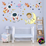 Vinil Decorativo Astronauta Infantil Juvenil Mod10